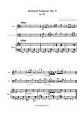 Moment musicaux No.3, arr. für Flöte, Cello und Klavier