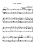 'Caro Mio Ben' (Thou, all my bliss) for Piano solo with lirics